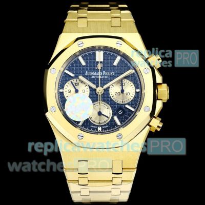 Super Copy HBF Audemars Piguet Royal Oak Gold Steel Swiss 7750 Chronograph Watch 